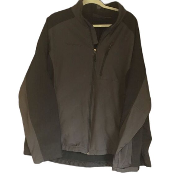 Free Tech Jacket Men Size 2XL Grey Long Sleeve Front Zipper Pockets Fleece - Picture 5 of 10